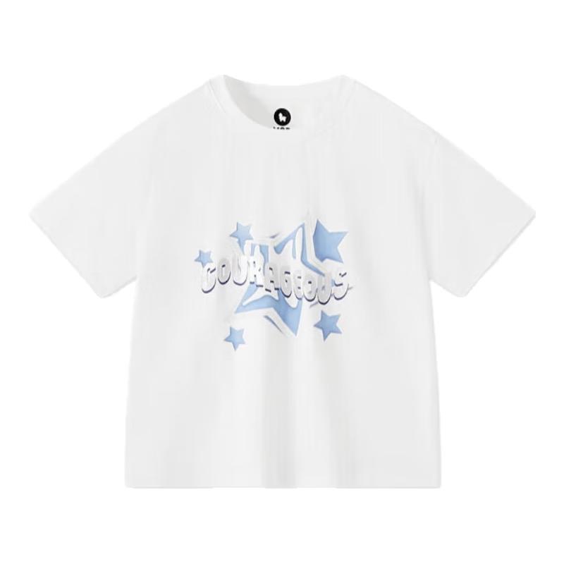 MQD Boys  2024 Summer Cartoon Letter Short-Sleeved T-Shirt 150