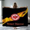 1PC Eintracht Frankfurt Custom Name Patterned Flannel Blanket Suitable For All Seasons for Home Decor Warmth and Comfort Gifts Holiday Present