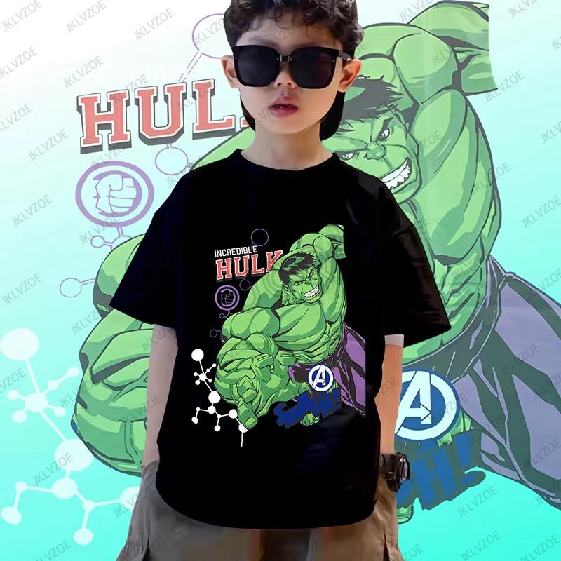 Children's T-shirt Trendy Cool Hulk Printed Pure Cotton Round Neck Parent Child Fashion T-shirt 2026 Summer New Edition