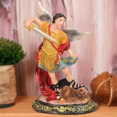 Statue des Erzengels Michael aus Kunstharz, perfekt für Zuhause, Büro, Gebetsraum, Geschenk und Dekoration. Neu