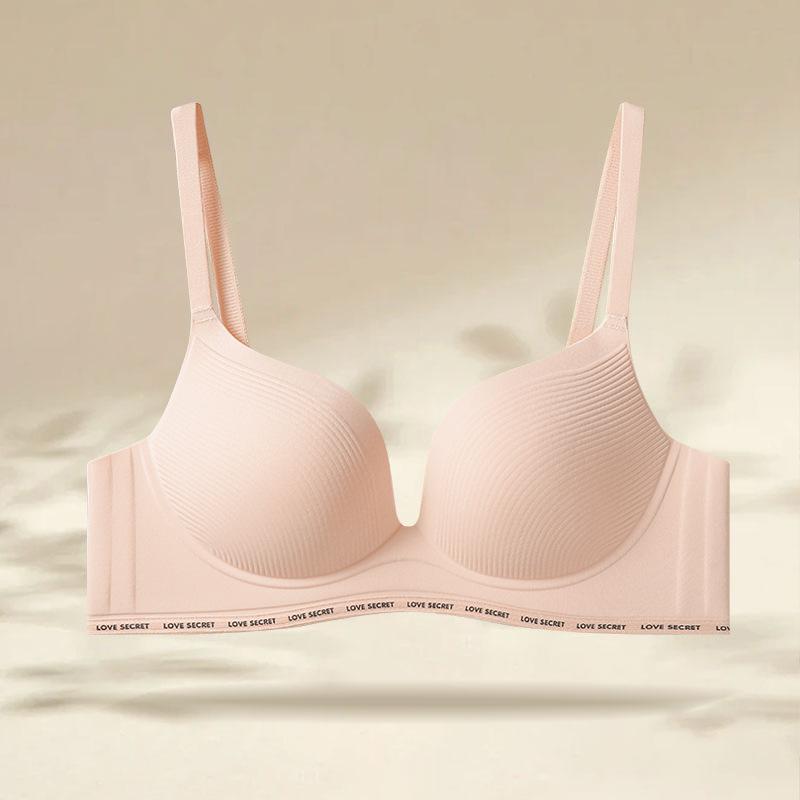 

Бесшовный бюстгальтер пуш-ап 2025 для женщин: Увеличивает маленькую грудь, Предотвращает обвисание, Беспроводной, Сексуальный, С боковой поддержкой Vanilla Pink