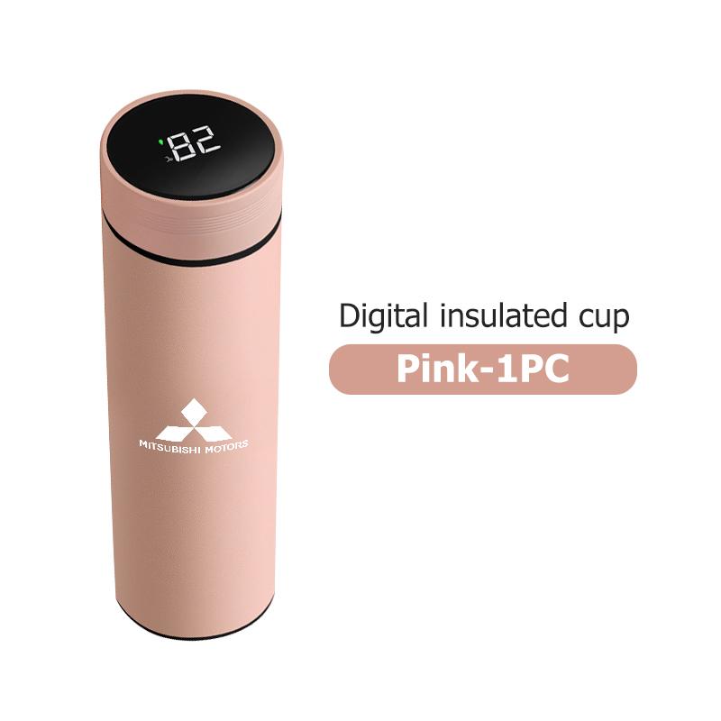 1PC 500ml Car Stainless Smart Thermos Mug Intelligent Temperature Display Bottle For Mitsubishi Outlander Lancer Cross Colt