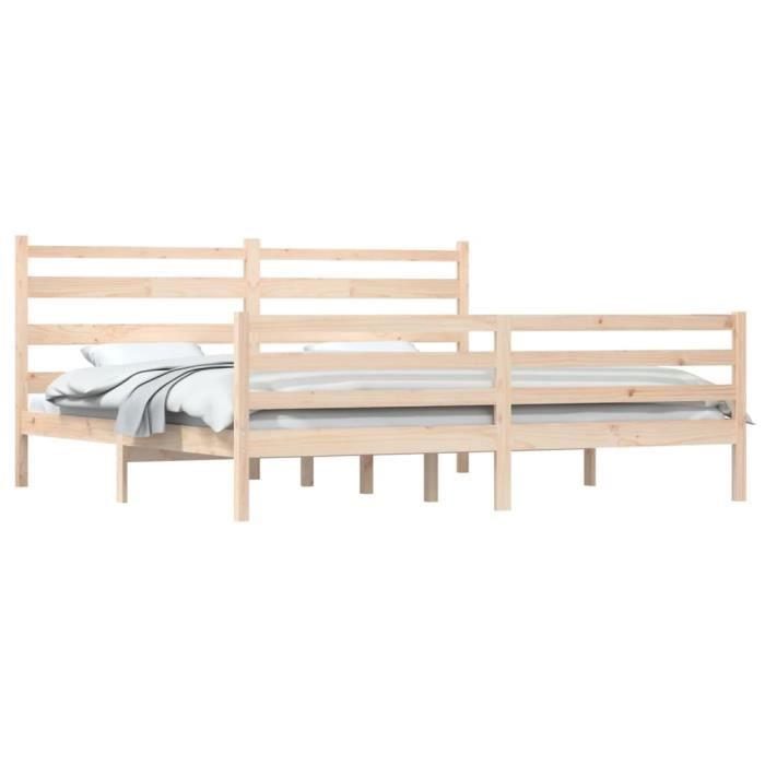 VidaXL Cadre de lit Bois de pin massif 200x200 cm 3103733