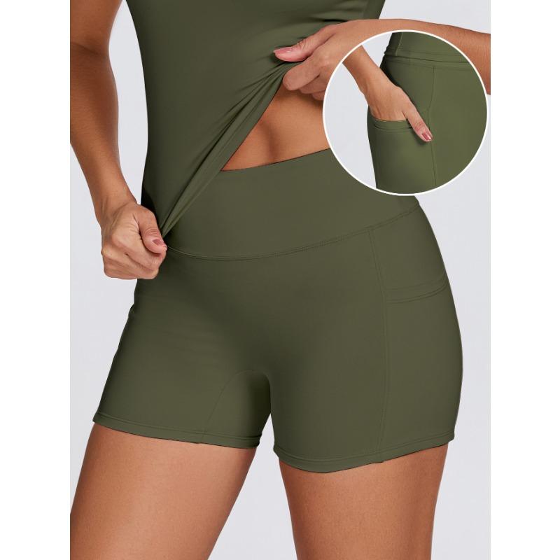 New Suit Quick-drying Yoga Suit Shorts Fitness Belt Pocket Outdoor Running Sports Women