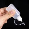 50/5pcs Plastic Squeezable Tip Bottle Refillable Applicator Bottles with Needle Tip Caps for Glue Pigment Oil Liquids Dispenser