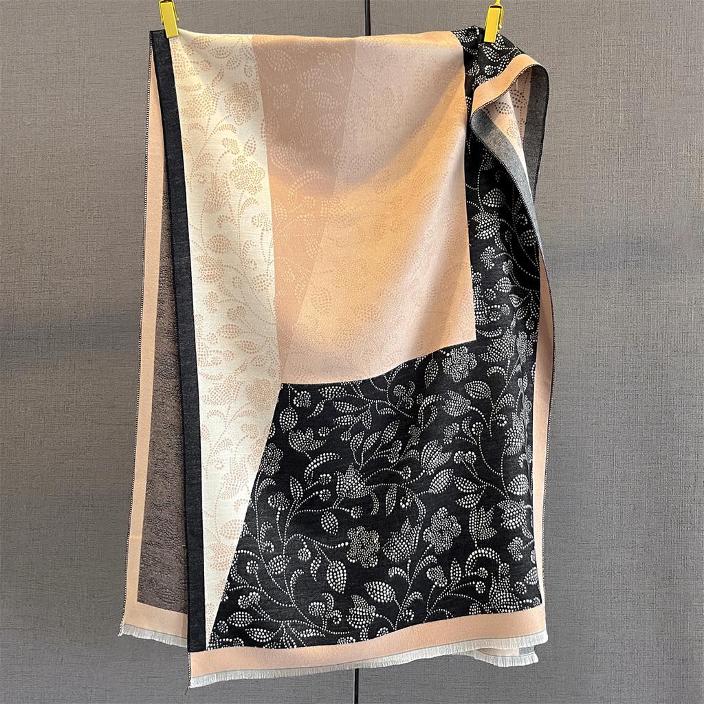 Luxury Warm Scarf For Women 63*185cm Tassel Shawl Imitation Cashmere Cashew Pashmina Warps Autumn/Winter Coldproof Blanket