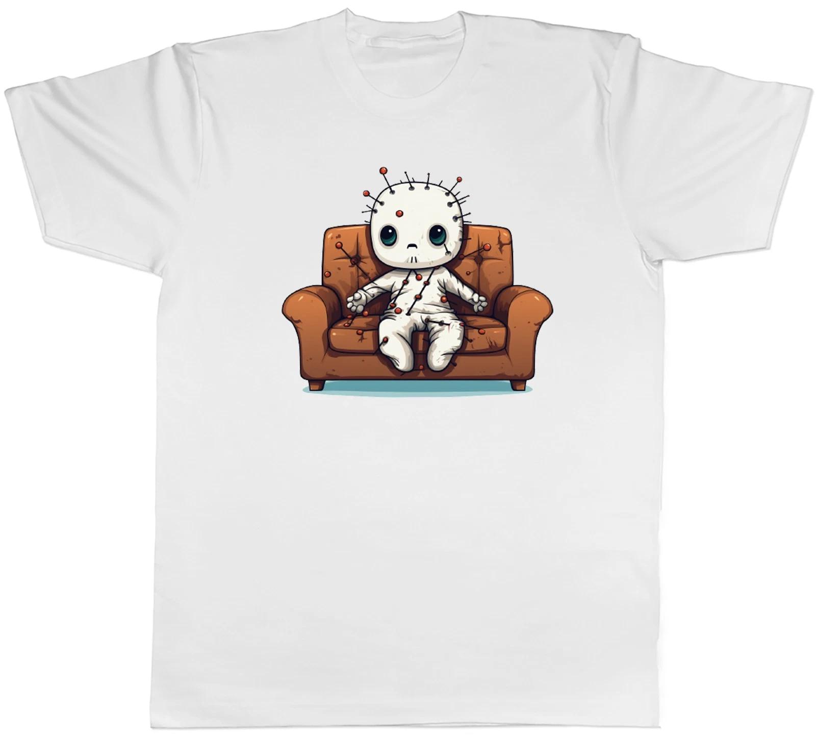 Voodoo Doll Mens T-Shirt Hoodoo Poppet Spirits Halloween Tee Gift M