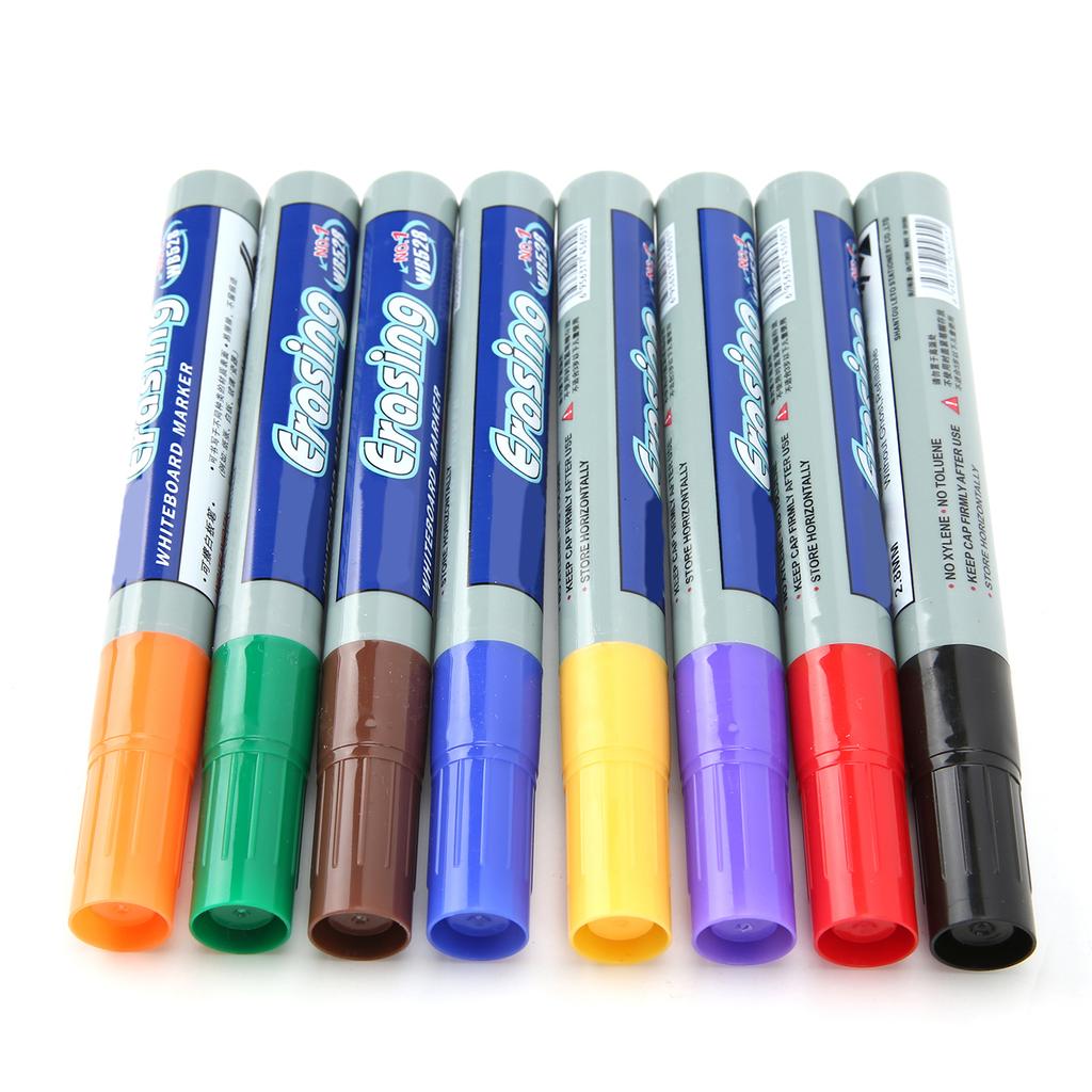 8Pcs Whiteboard Pen Multifunctional Colorful Fast Drying Painting Marker for Graffiti Writing