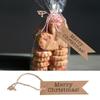 100 Stück 2*7cm Weihnachten Frohe Weihnachten! Fischschwanz Fähnchen Anhänger DIY Backen Geschenk Etikett