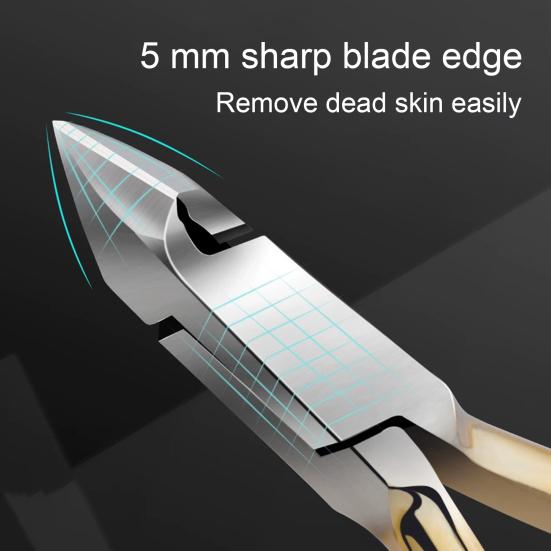 Stainless Steel Cuticle Trimmer Sharp Eagle Beak Nail Clippers for Precise Dead Skin & Hangnail Removal Manicure Pedicure Tool for Salon Home