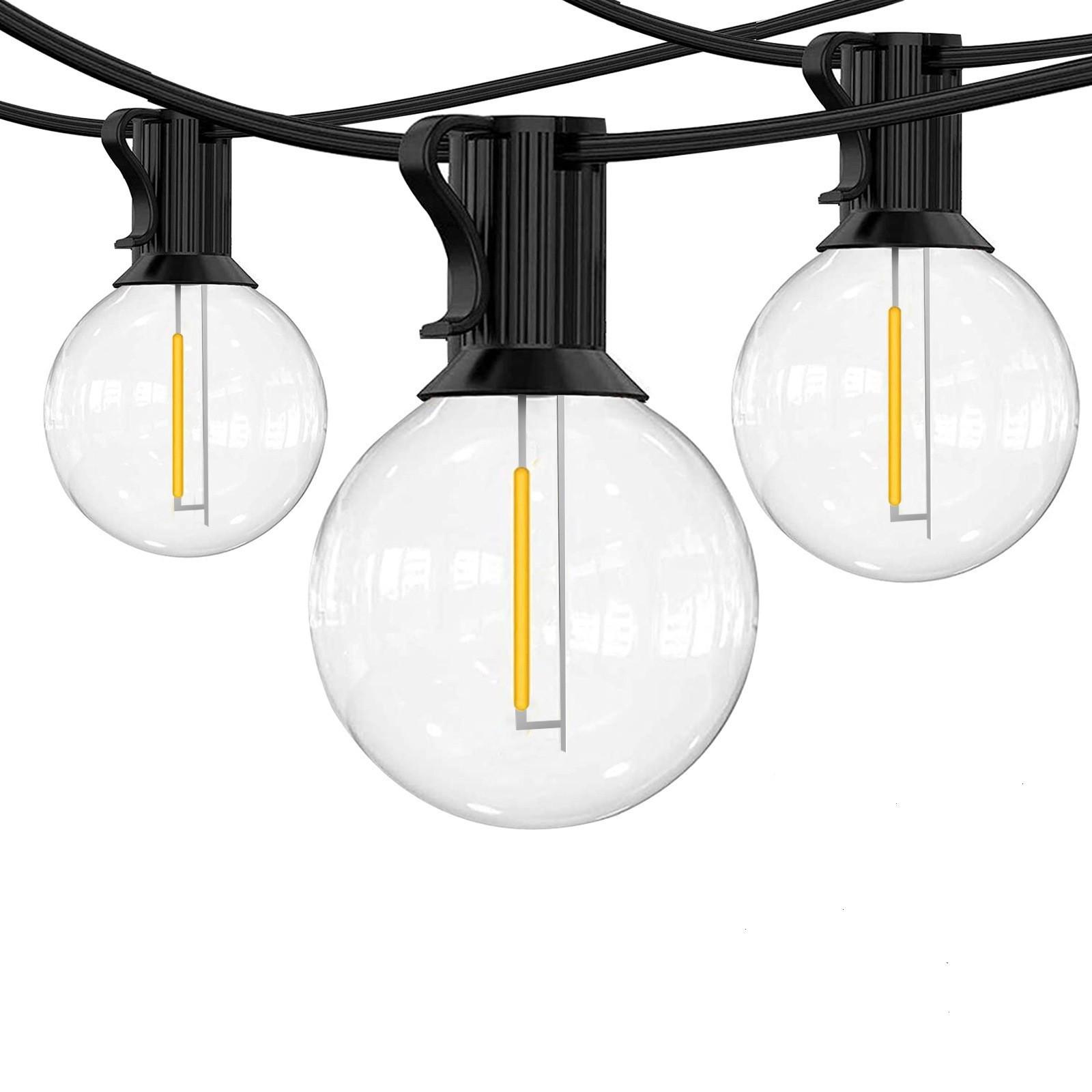 G40 Solar Garden String Lights - Outdoor Waterproof Bulbs for Camping and Christmas Decorations 4 G40 Bulbs
