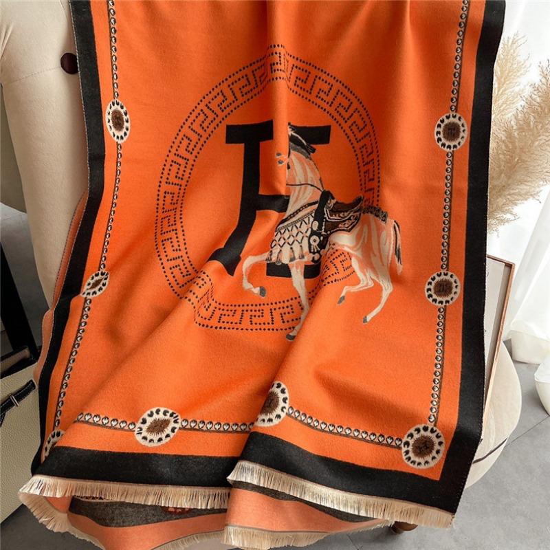 Summer air-conditioned room warm shawl Winter outside horse-drawn carriage scarf Women's thickened versatile scarf