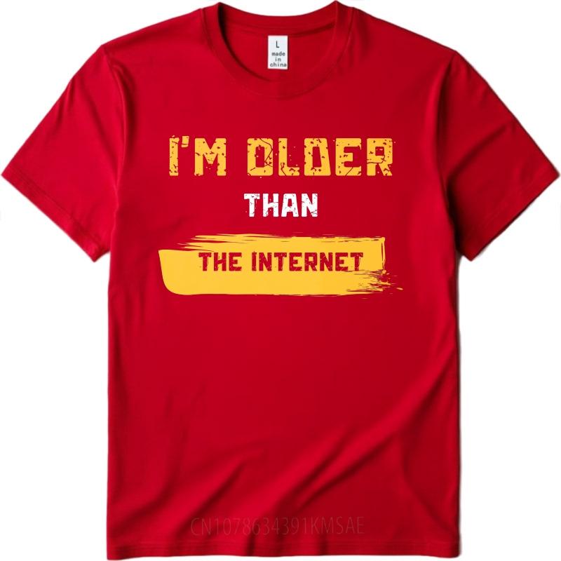 Retro Boys Summer Tshirt Im Older Than The Internet Short Sleeve Printed Crew Neck Unisex Tees Hiphop Cheap Tshirt