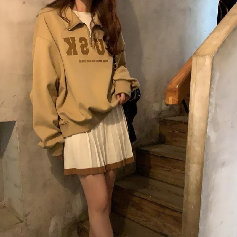 

Женские свободные свитера с длинным рукавом и V-образным вырезом, женские топы, однотонные толстовки XXL кофейный