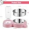 Pet Bowl Drinking Water Automatic Feeding Device Integrated Dual Bowl Anti Tipping Dog Bowl Keeps Your Pet Hydrated
