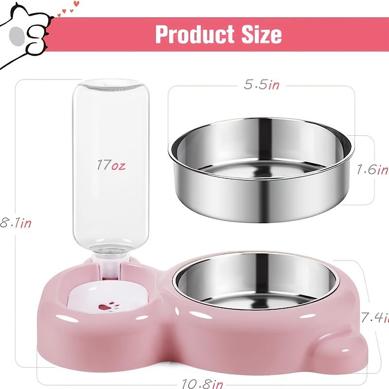 Pet Bowl Drinking Water Automatic Feeding Device Integrated Dual Bowl Anti Tipping Dog Bowl Keeps Your Pet Hydrated