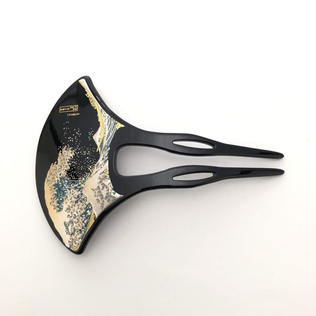 Maeju Lacquerware Lacquer Art Hairpin Wave (B) 4X-132