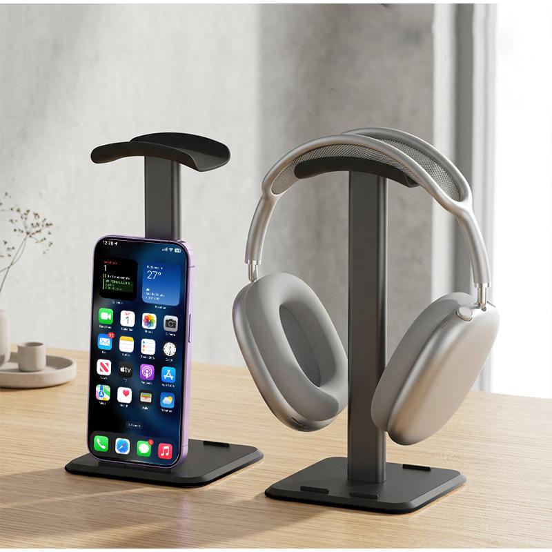 Universal Headset Holder Stand 1pc Soft Support E-sports Headphone Hanger for Desktop Earphone Sturdy Aluminum Alloy Base
