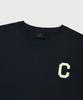 COVERNAT WOMAN Crop Cool Cotton C-Logo T-Shirt Navy