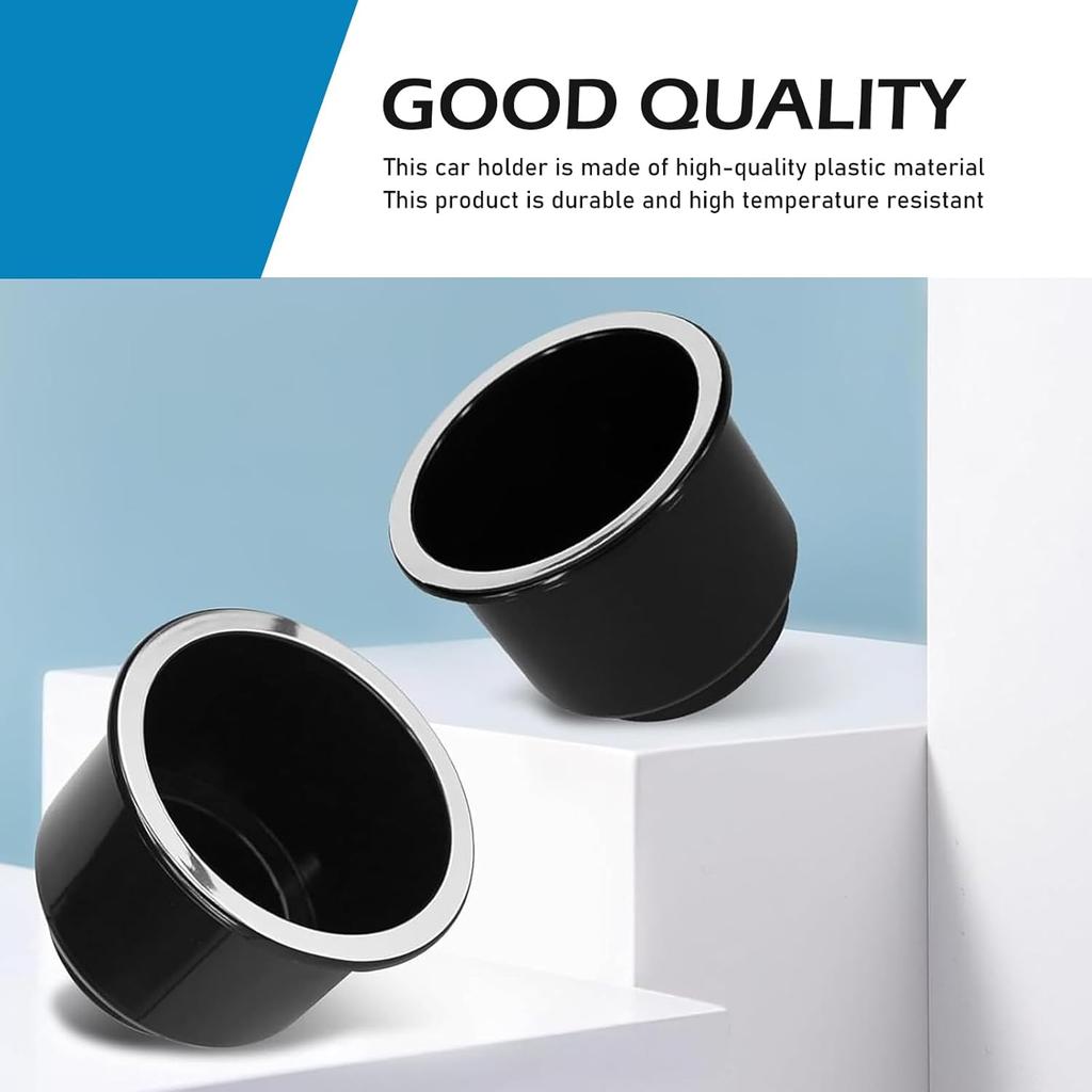 2PCS Car Cup Holder Ert, Recessed Drop In Plastic Cup Drink Can Holder, Large Capacity Cup Holder Replacement Accessories, Universal For RV Boat Car