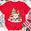 Merry Christmas Santa Claus Shirt Cute Christmas Tshirt Unisexs Xmas Short Sleeve Shirts Holiday Clothes