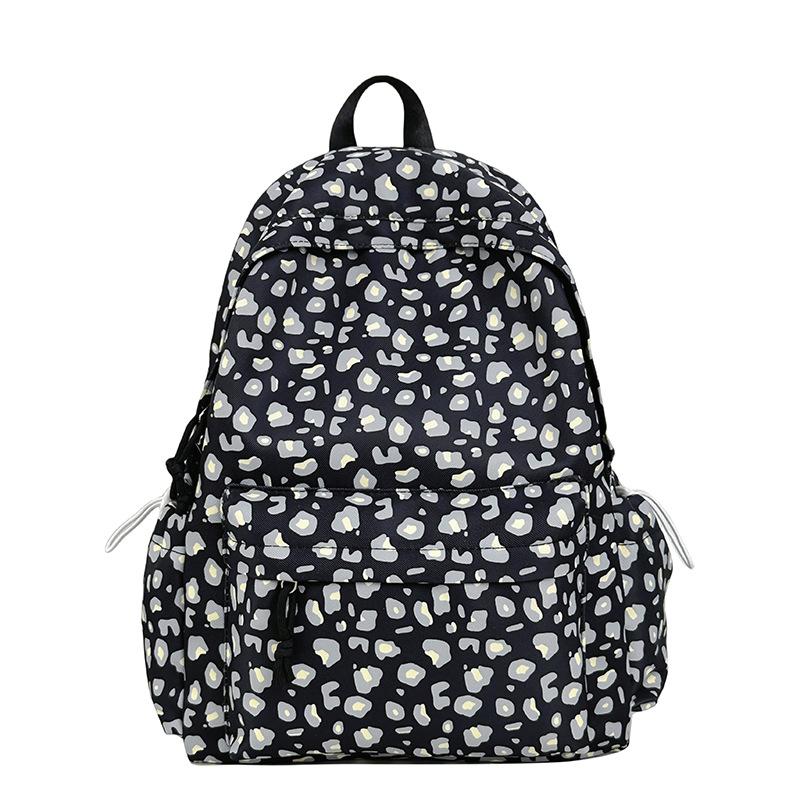 Schulranzen Japanischer Leopardenmuster Schulranzen Mädchen Weich Mädchen Mode Trend Rucksack Klein Frisch Schulranzen Mittelschule Rucksack
