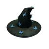 Colorful Butterfly Wizard Cap Velvet Halloween Black Cap Halloween Witch Hat  Halloween Party
