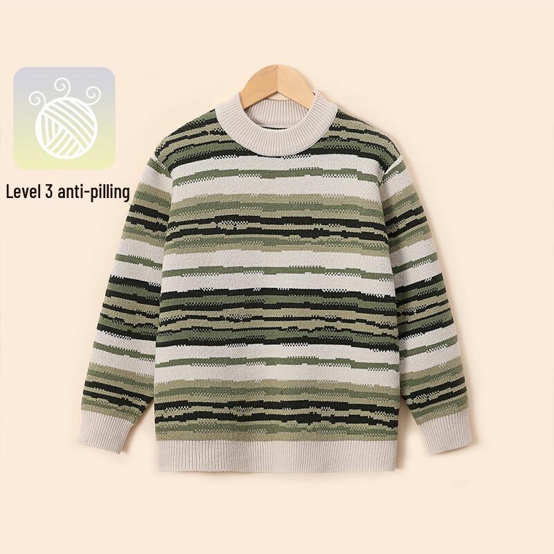 Montagut Boys  Striped Color-Block Pullover Sweater 140
