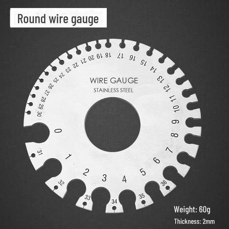 Righello di spessore del calibro del diametro del filo di acciaio inossidabile standard Round wire gauge