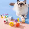 6 Pieces /Set Bite Resistant Cat Toy Ball Self Playing Interactive Pet Toy  Cat Self Entertainment