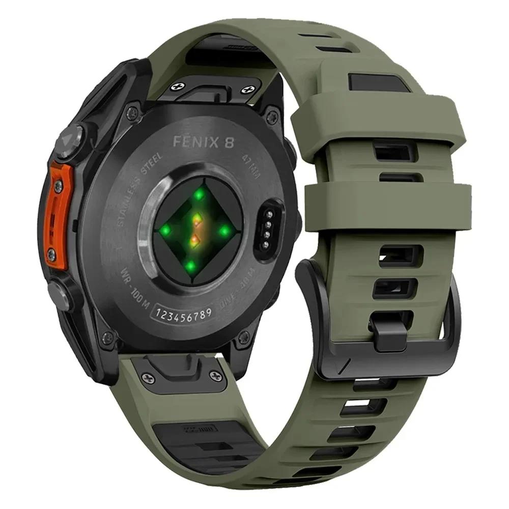 

26mm 22mm 20mm Slicone Strap for Garmin Fenix 8 51mm 43mm 47mm Quick Fit Bracelet Watchband Garmin Enduro3/ Fenix E Quick Fit 26mm