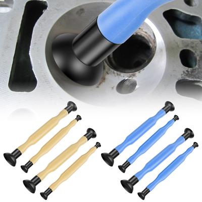 4 Pièces Bâtons de Rodage de Soupapes Poignée en Plastique avec Ventouse Réutilisables pour Soupapes de Moteur de Cylindre de Voiture Moto Outil de Rodage de Poussière