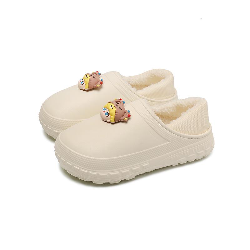 2025 Wasserdichte Plüsch-Baumwollpantoffeln: Gemütliche Indoor-Schuhe mit Fersenbedeckung für Damen & Herren