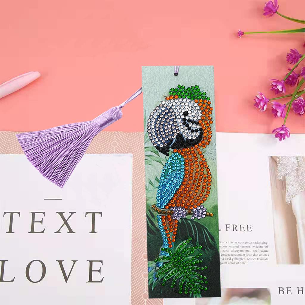 Factory R-AA122-238/M060 Bookmarks Animal Bookmark Shaped Diamond Painting Bookmarks Made of Leather and Crystal