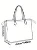 Giraffe Printed Handbag for Women, Large Capacity Leather Handle Shopping Bag, Casual Shoulder Bag