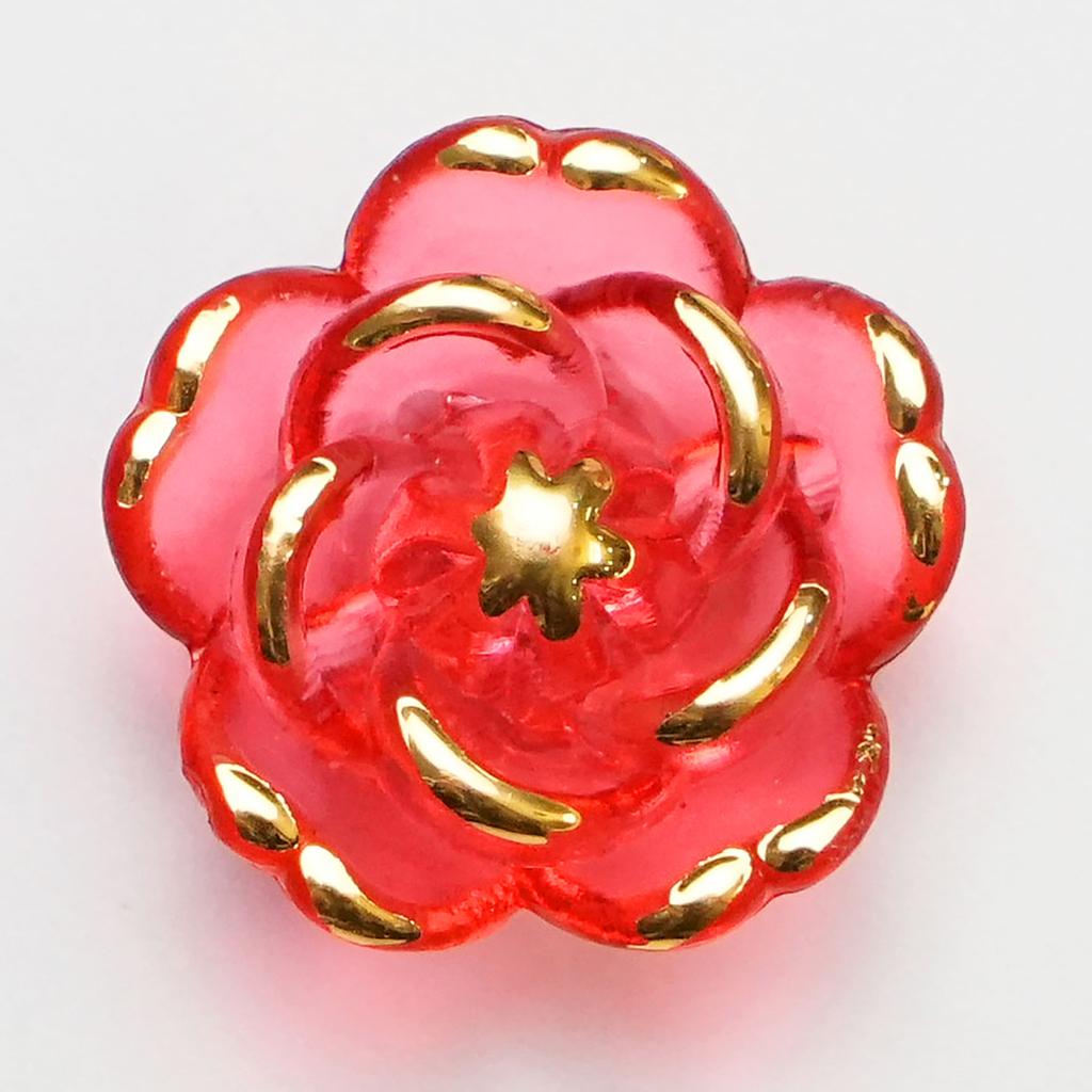 100pcs Colorful Bronzed Camellia And Rose Accessories, Transparent Three-Dimensional Flat Base, DIY Ancient Style Woven Hairpin Bouquet Materials