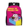Cowardlyes Dogs Anime Backpack for Men Women School College Students Bookbag Fits 15 Inch Laptop Comedy Horror Bags