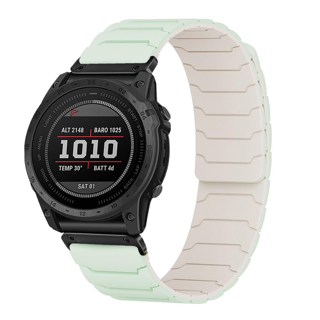 22/26mm Two tone magnetic strap for Garmin Fenix 8 7 7X PRO 6X 3 3hr 6x PRO silicone band for garmin watch smartwatch bracelet