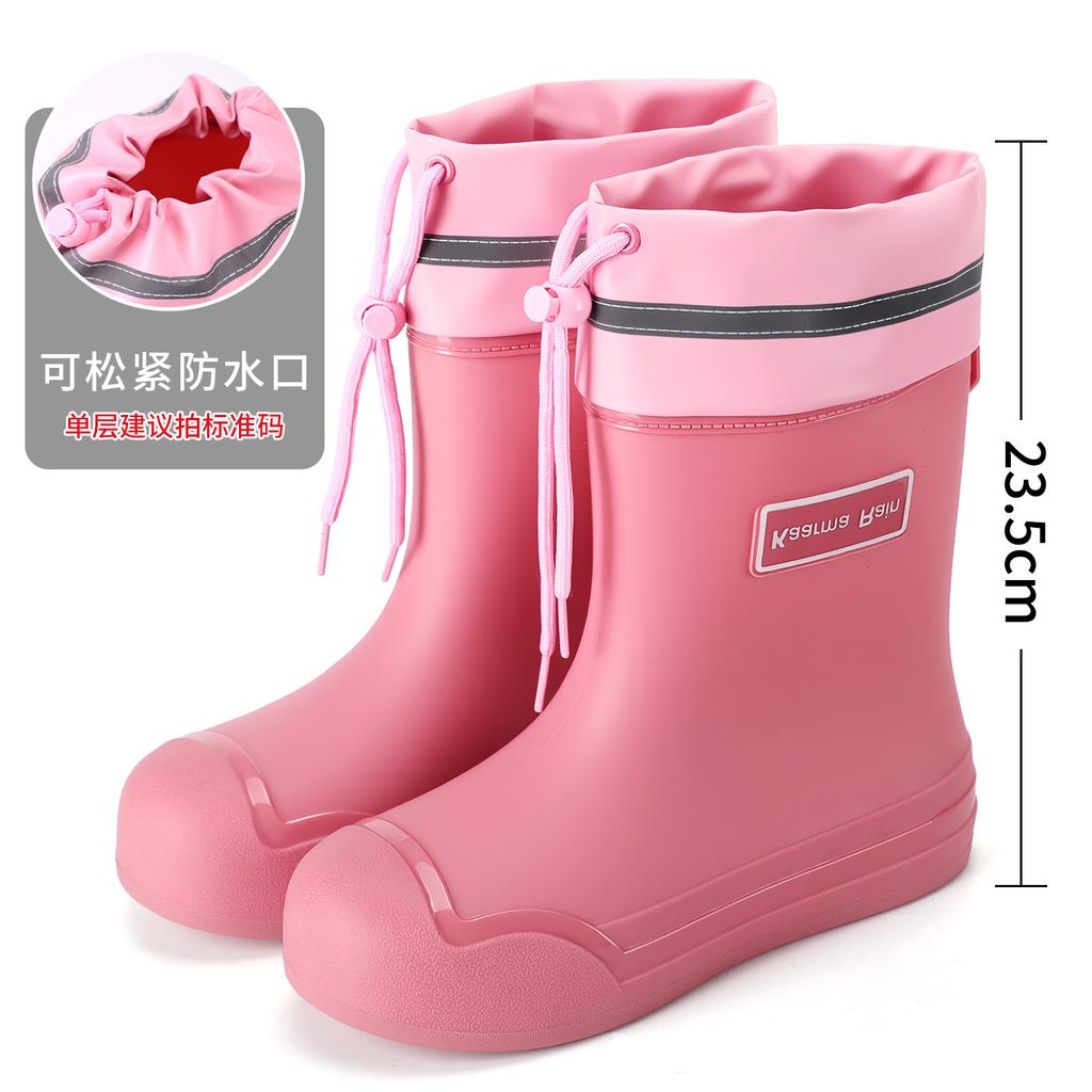 Outdoor Fashion Women's Rain Boots Non-slip Waterproof Thickened Bundle Rain Shoes Car Wash Outer Wear Medium Tube Cute