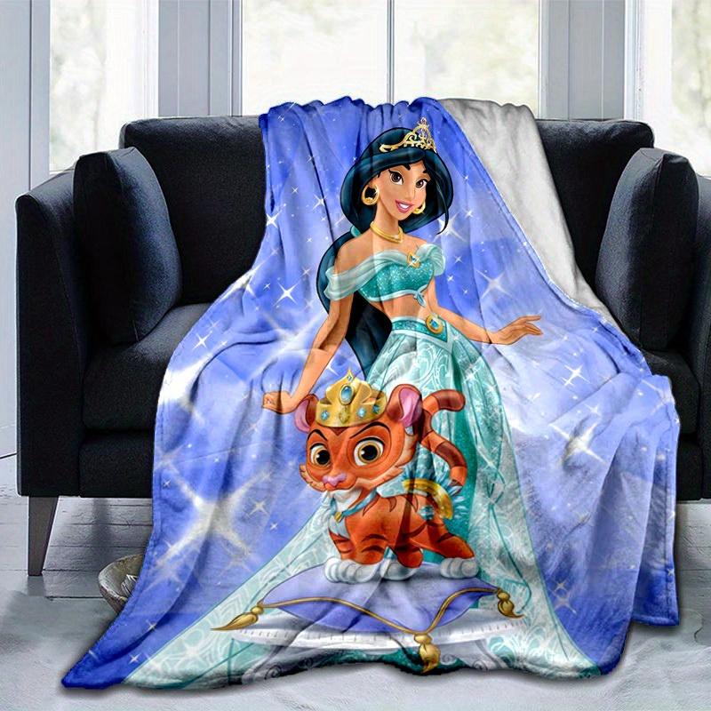 1 peça, Manta Disney Princesa Jasmine & Tigre Bebê Decoração de Casa, Capa de Sofá, Exterior, Presente para Amigos, Mantas, Quarto, Sala de Estar, Viagem