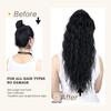 European American Wig Women Fluffy Long Curly Hair Corn Perm Wool Roll Drawstring Ponytail High Temperature Silk