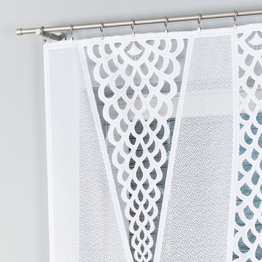 ERYKA - Ready-made jacquard panel - 160x160 cm - white