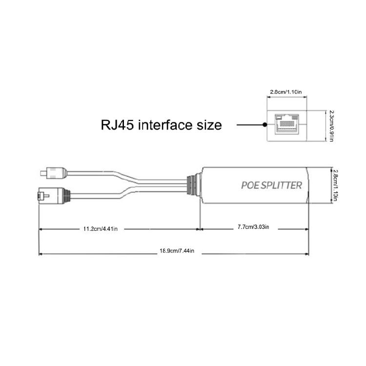 Industrial 48V To 12V 1.2A Power Over Ethernet Splitter Compactly Design POE Splitters for Surveillances Camera Systems
