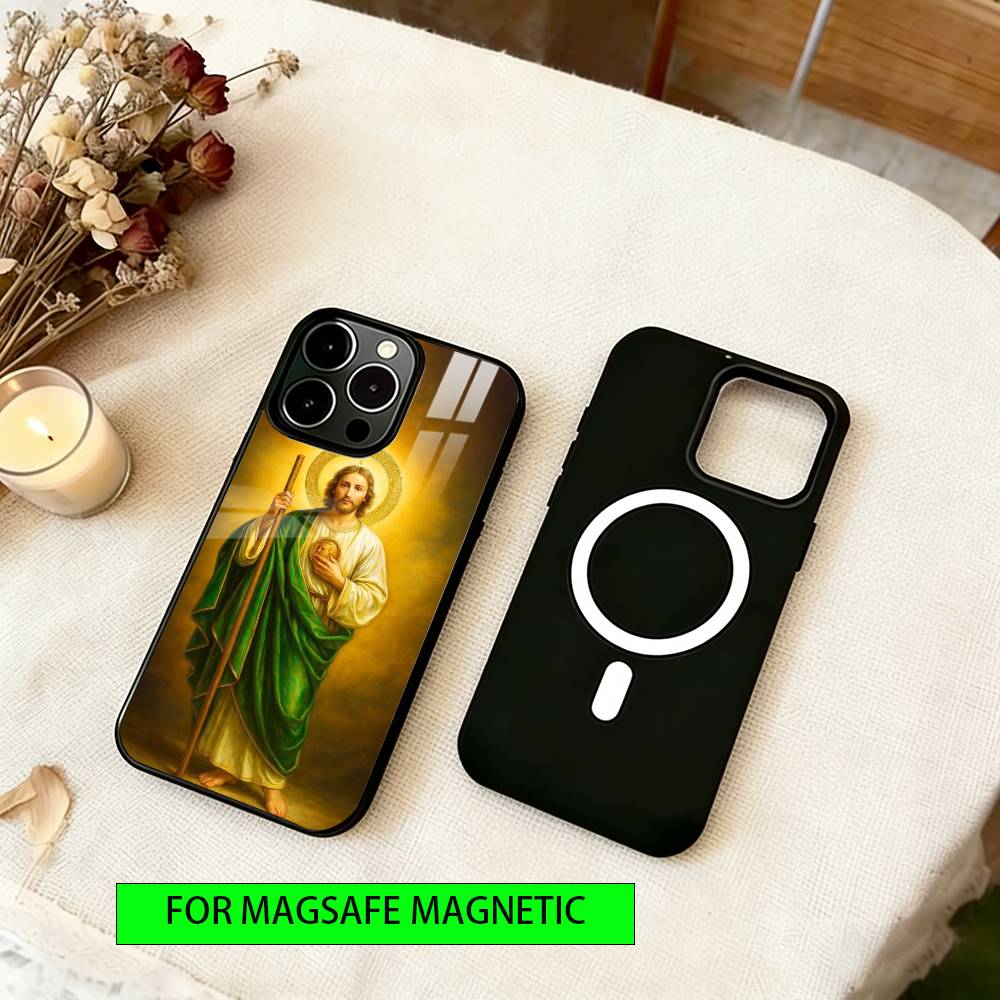 San Judas Tadeo ART  Phone Case For iPhone17,16,15,14,13,12,11 Plus,Pro Magnetic For Magsafe Wireless Charging
