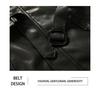 Men's Plus Size Washed PU Leather Motorcycle Jacket