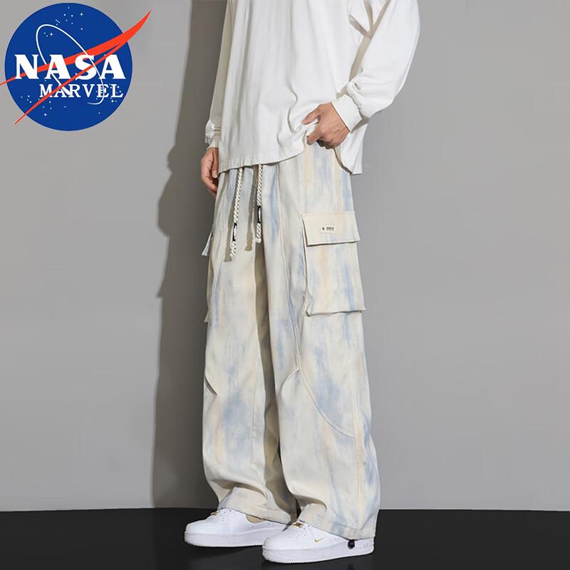 NASA MARVEL Herren Cargohose mit geradem Bein