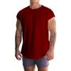New T-shirt Men Loose Solid Color Casual Men Plus Size Sports Crewneck T-shirt Vest Men