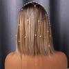 Exquisite Alloy Hairpiece Hair Decoration With Delicate Pearls Tassels Ideal For Brides And Evening Celebrations