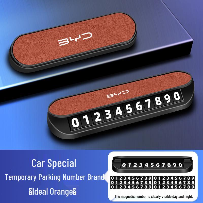 BYD EV Temporary Parking Number Plate & Phone Car Card
