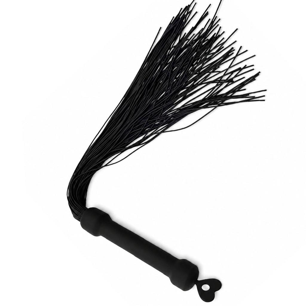 Soft Silicone Spanking Flogger - Full Body Silicone Whip with Heart Ring Handle for Adult Couples Play